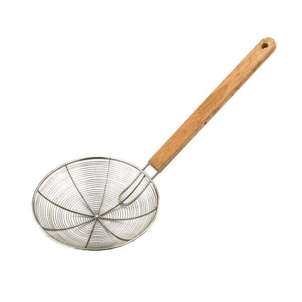 S/S wire skimmer, long wooden handle, wholesale kitchen supplies - Image 3