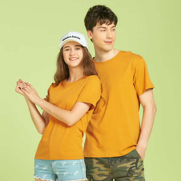  New 210G Slim Fit Men's Short Sleeve Blank Solid Color T-Shirt, Made of 100% Cotton, Men's Basic T-Shirt - Image 2