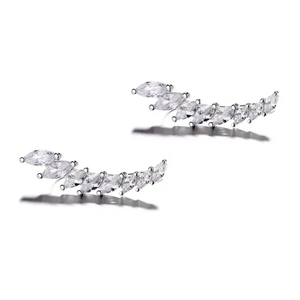 Exquisite jewelry cz earrings set in 925 sterling silver ear clips - Image 4