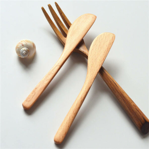 Japanese basic butter knife Wooden Beech - Image 2