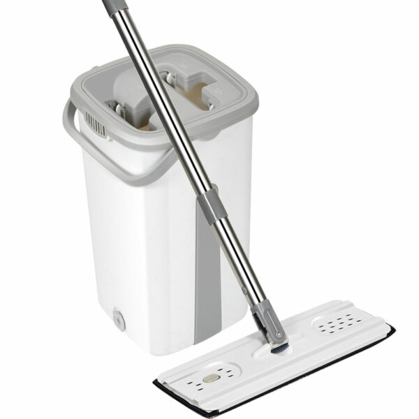 Simple Hands-Free Operation Single-use, self-washed mop heads Magic Cleaning Bucket-equipped Flat Mop - Image 2