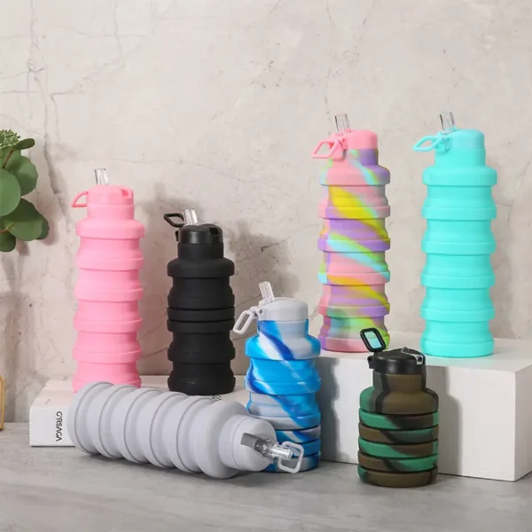 Collapsible silicone water bottle for kids and adults that is in high demand for sports