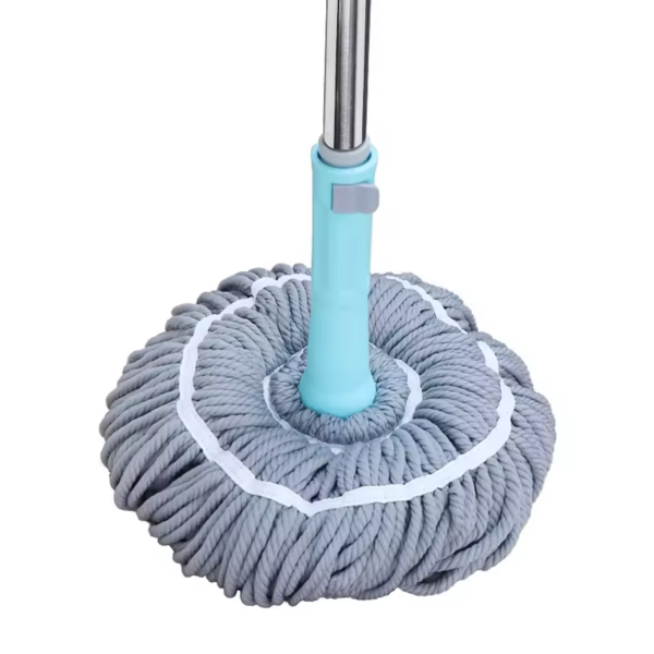 Single mop head telescopic steel pole twisting mop for a variety of scenes Simple to Use—No Need to Wash Your Hands - Image 2