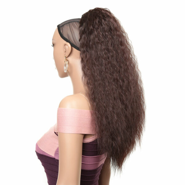 With adjustable drawstring clips integrated into a 24-inch long, kinky, straight ponytail, hair extensions Artificial Ponytails