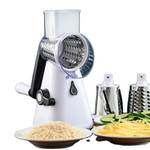 Three-in-one mandoline vegetable cutter with three drums, stainless steel vegetable chopper Kitchen Item Rotary Cheese Grator - Image 2