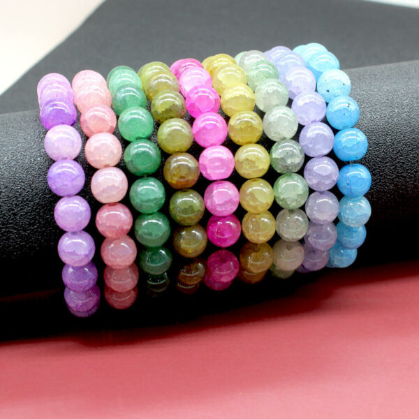 10mm wholesale vibrant, adorable student girl beaded bracelet for women's jewelry style bracelets with broken glass beads