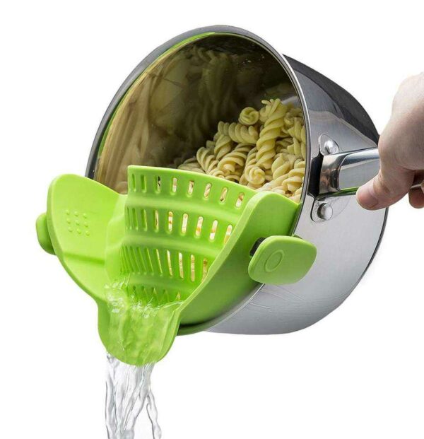 Pasta & Pot Strainer with Collapsible Colander Over Snap n Strain The Vegetable Basket Colanders & Strainers Sink Drain