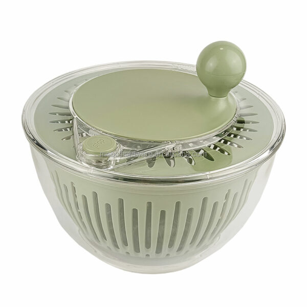 New fruit and vegetable spinner basket made of plastic with a stop button and an anti-slip bottom. - Image 2