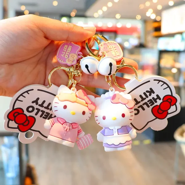 Keychains with Hello Kitty at Wholesale Prices Silicone cute key chains for bags featuring a cute Kouromi cartoon design.