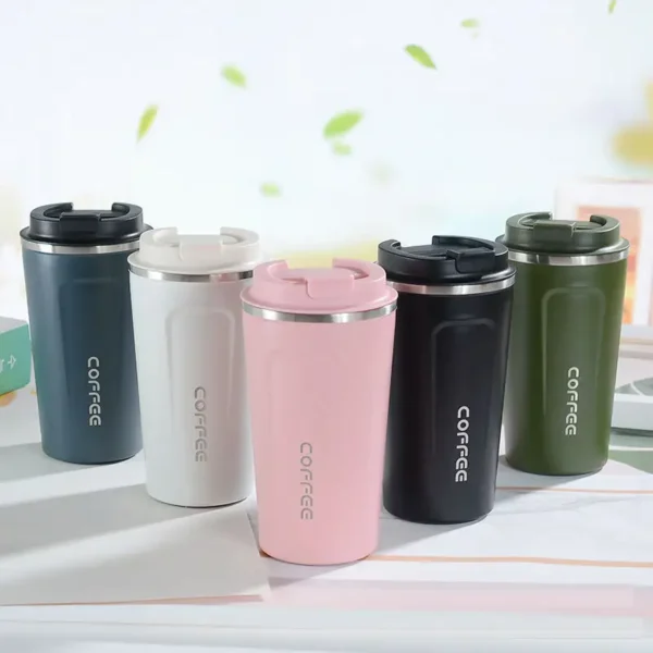 Double-walled insulated travel mug made of stainless steel for coffee - Image 2