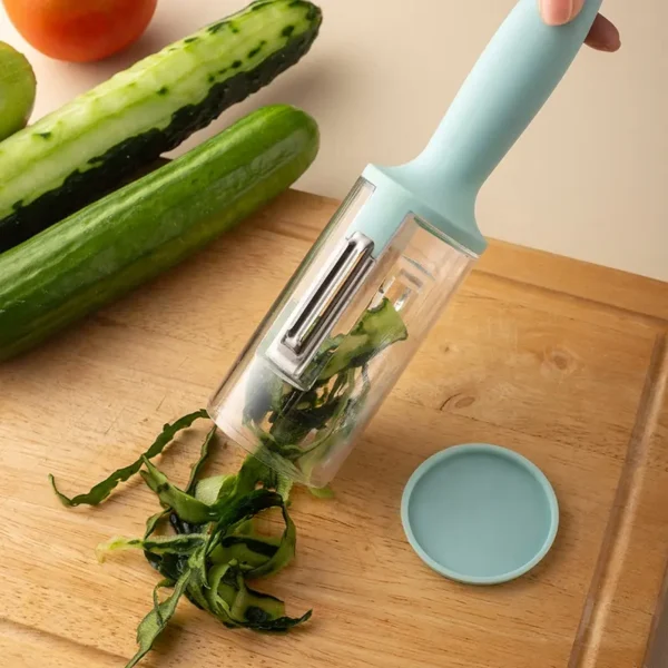 Stainless steel manual potato peeler, fruit and vegetable peeler, and storage container for kitchenware at home - Image 3