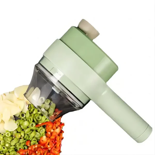 Multipurpose Kitchen Garlic Crusher Electric Vegetable Cutter 4-in-1 Onion Chili Meat Masher Kitchen Tool - Image 2