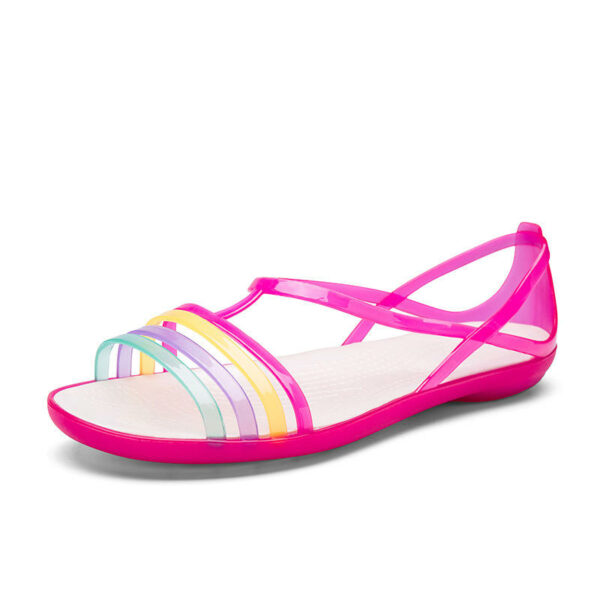 Hot Deals on Women's Multicolored Flat Jelly Shoes - Image 2