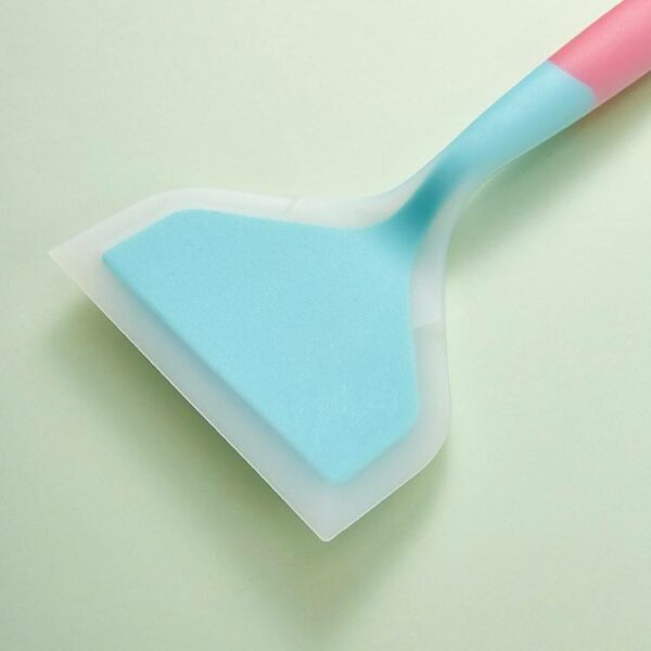 Wide silicone spatula for cooking; non-stick silicone pancake spatula; large fish turner - Image 3