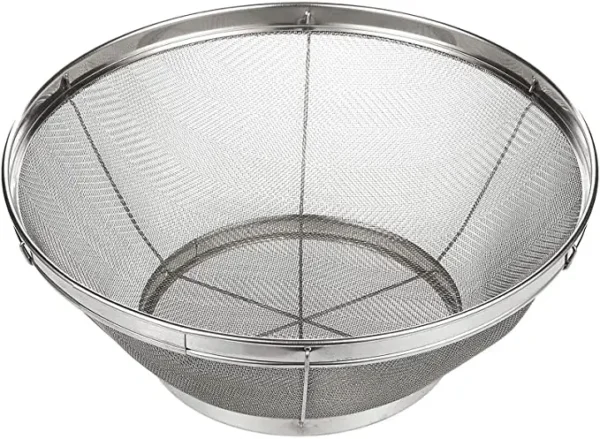 Over sink, stainless steel mesh colander sieve for food, flour, fruit, and vegetable washing with a drain basket strainer - Image 3