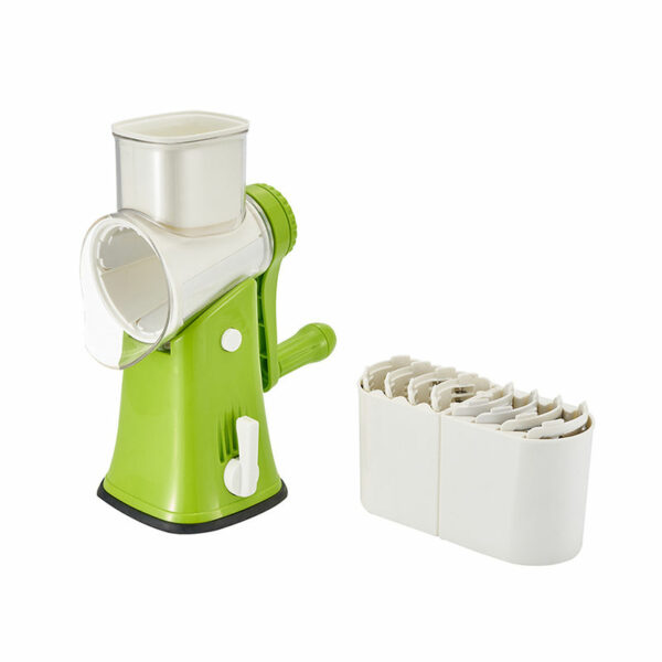 Cheese Shredder: Hand Crank Potato Nut Cucumber Drum Grater with Easy to Clean Rotating Round Vegetable Slicer - Image 2