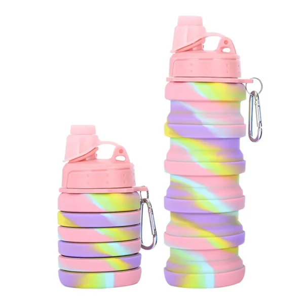 Popular eco-friendly products Sports Water Bottle with Foldable Silicone Cap, Flexible and Free Product Sample with Logo - Image 7