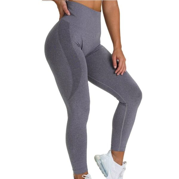 Ladies' Premium Seamless Yoga Leggings for Workout Vibrant Running Yoga Leggings Tights for Fitness - Image 3