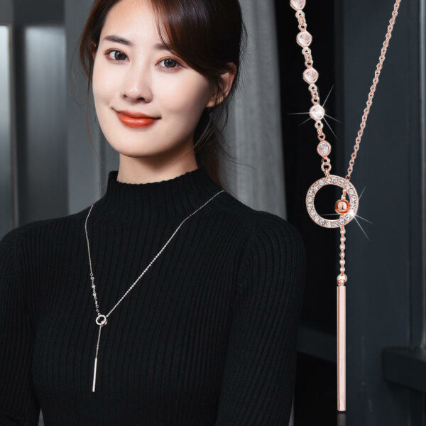 Women's stylish jewelry, long sweater necklace chain, hot sell Y necklace