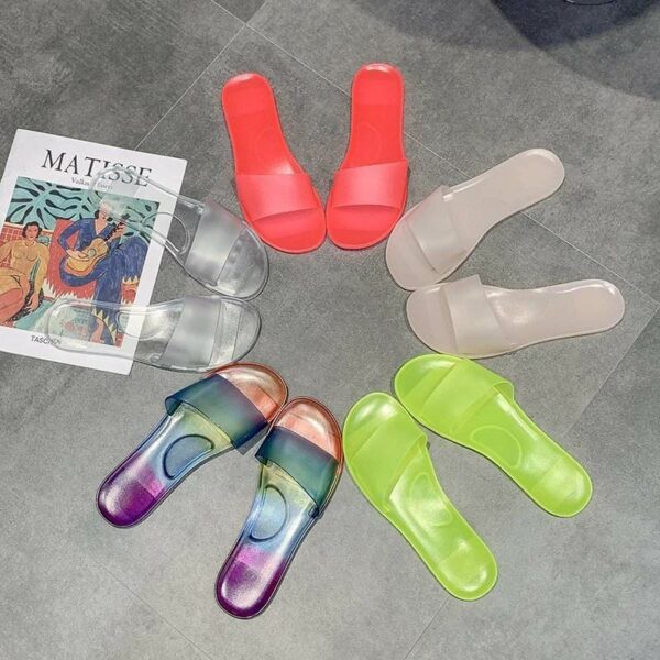 Sandals & Shoes for Women Summer Beach Jelly Slides Flat Slippers for Women in Bulk Wholesale