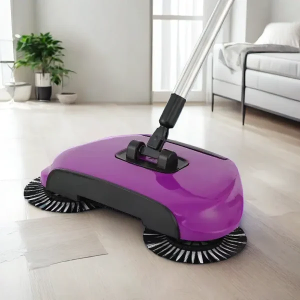 Two-in-One Aluminum Enchantment Household Extension Handle Broom Mop Hand Push Floor Cleaning Sweeper with Rectangular Shape - Image 4