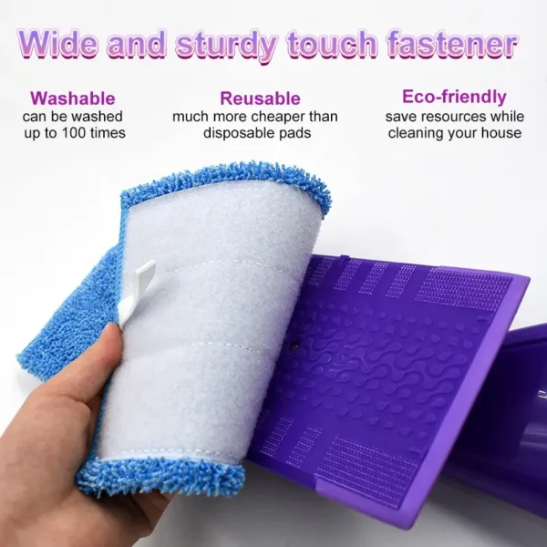 Floor mop pad refills that are machine washable and reusable, compatible with Swigger wet jet microfiber pads - Image 4