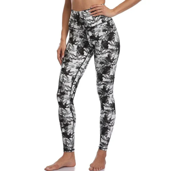 Women's Printed Yoga Pants and Leggings with Comfortable Custom Logo that are Quick Dry and Breathable