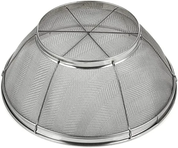 Over sink, stainless steel mesh colander sieve for food, flour, fruit, and vegetable washing with a drain basket strainer - Image 4