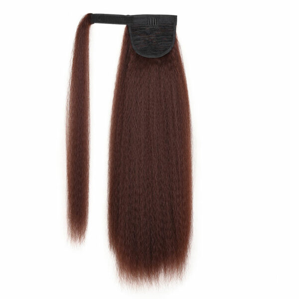 Hot Kinky Deal Yaki Straight Ponytails with Heat-Resistant Synthetic Extensions Wrap Around Hairpieces - Image 3