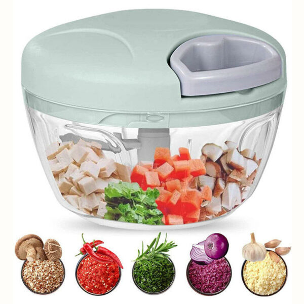 An inexpensive handheld food processor that can be used for pulling vegetables, garlic, and onions. It is a portable food cutter processor. - Image 4