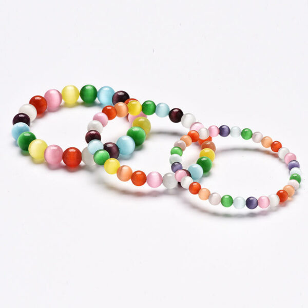 Women's fashion beaded bracelet, bestone custom factory wholesale stacked stretch colorful beaded bracelet - Image 5