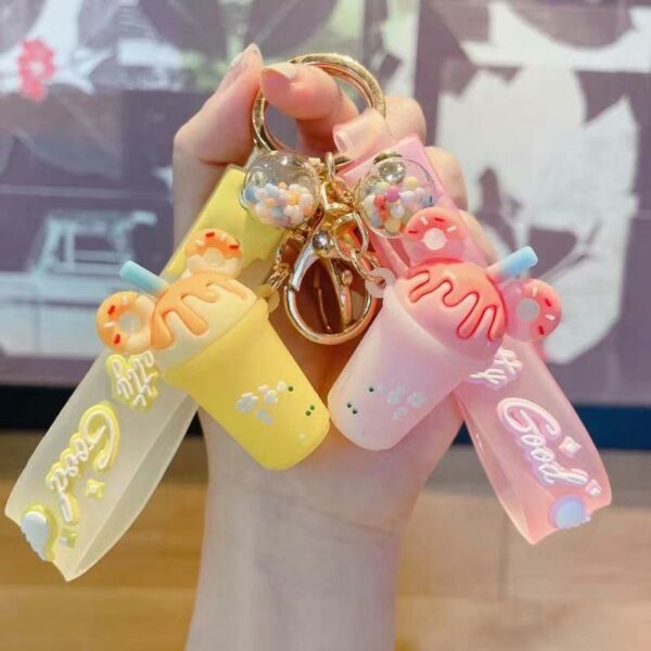 Car Bag Pendant Sublimation Rubber Key Chains 3D Ice Cream Personalized Key Chain Pendant Fashion Gift Bestie - Image 4