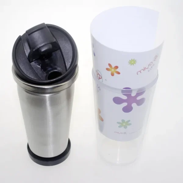 Both in bulk and customized Promotional double-walled coffee mug with personalized logo cafe cup paper insert tumbler for advertising - Image 5