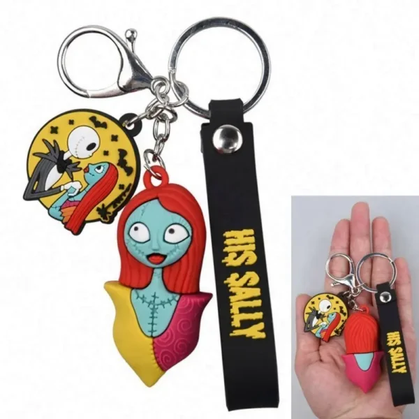 Monster keychain Christmas figure Car Key Chain Lanyard for Mayor Doll: The Nightmare Before