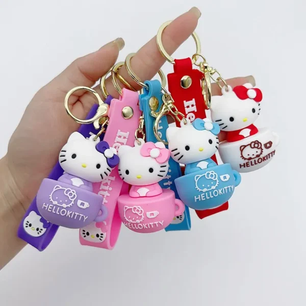 Keychains with Hello Kitty at Wholesale Prices Silicone cute key chains for bags featuring a cute Kouromi cartoon design. - Image 6