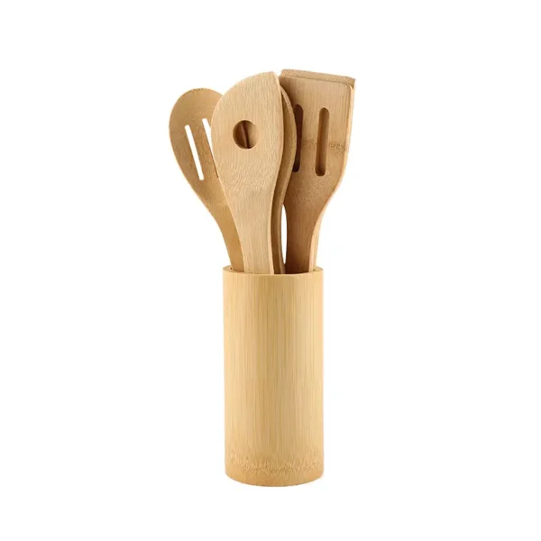 Cooking sets made of natural, healthy organic bamboo Bamboo Cutlery Without Polymers, Petrochemicals, and Varnishes - Image 3