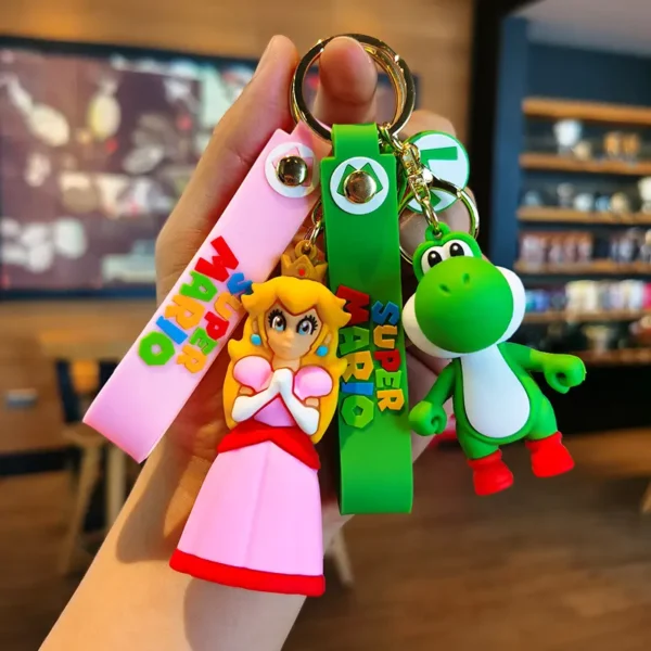 3D PVC Cartoon Keychain Custom Rubber Keychain with Super Mario Bros. Mushroom Design for Car Bag Decoration and Promotion - Image 6