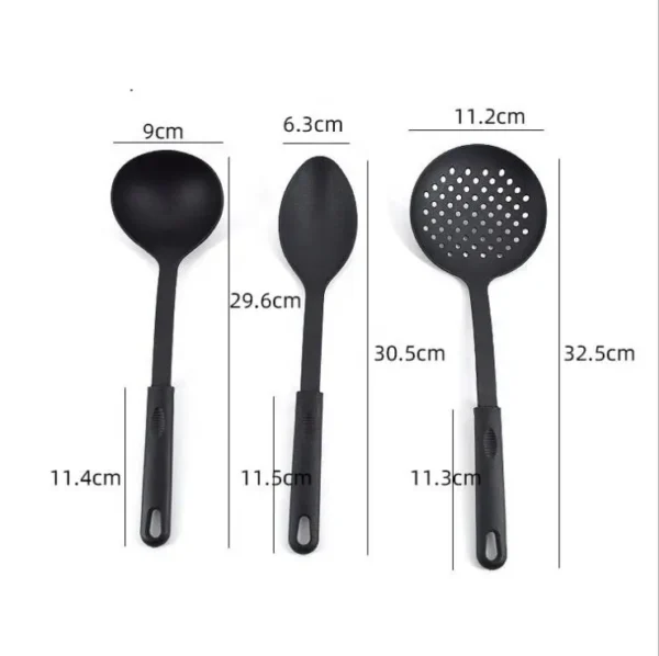 Set of plastic kitchen utensils with a PP grip - Image 5