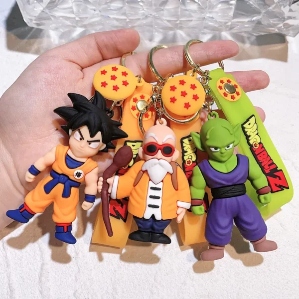 Soft pvc rubber keychain accessory pendant with 3D cartoon anime movie characters.