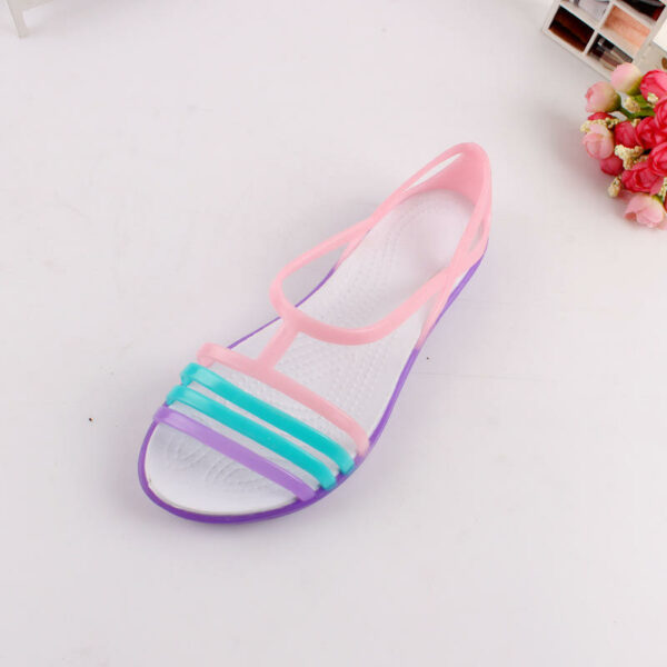 Hot Deals on Women's Multicolored Flat Jelly Shoes - Image 4