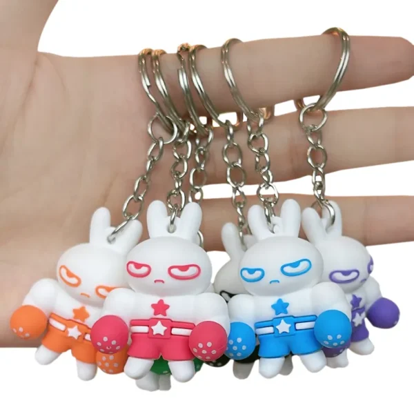 Personalized Premium 3D Silicone Rubber Keychain with Cartoon Anime Characters and 3D PVC Key Ring Kawaii Keychain - Image 5