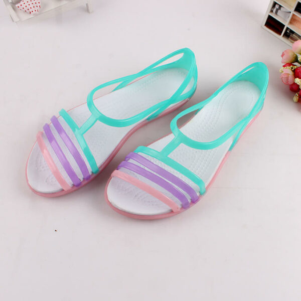 Hot Deals on Women's Multicolored Flat Jelly Shoes - Image 5