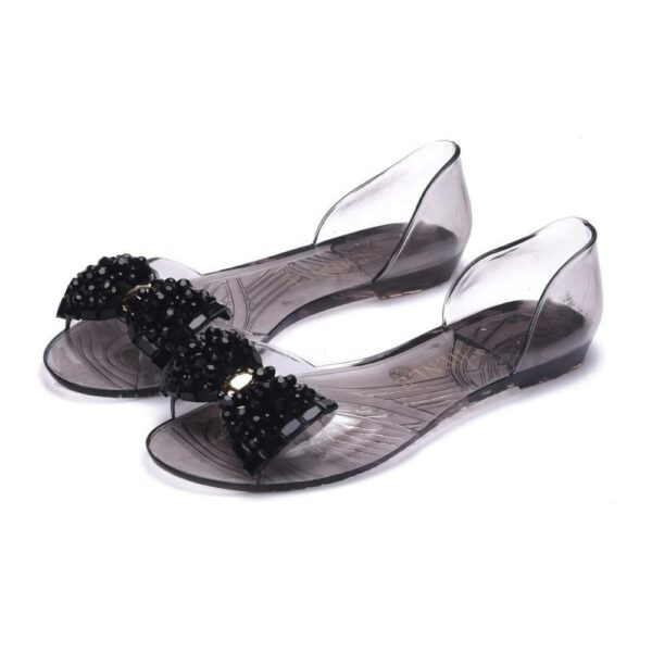 Custom Jelly Beach Sandals Shoes at Wholesale Transparent PVC Flat Shoes - Image 5