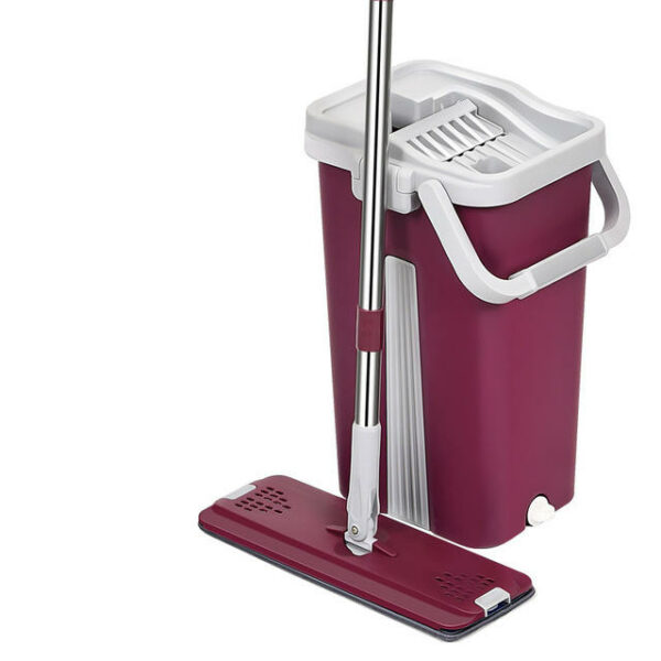 High-quality factory household cleaning tool, including a flat mop and bucket set, both dry and wet. - Image 4