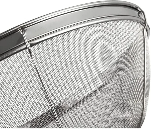 Over sink, stainless steel mesh colander sieve for food, flour, fruit, and vegetable washing with a drain basket strainer - Image 5