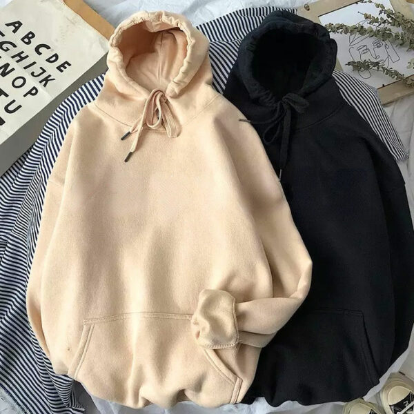 most popular Superior Quality Unbranded Plain Oversized Custom Women's Hoodies in Pink Hooded Plus Size Pullover Sweatshirt - Image 4