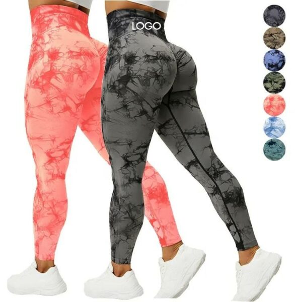 Women's Custom Logo High Waisted Yoga Pants, Workout Sport Leggings, Wholesale Dropshipping - Image 4