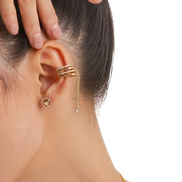 Ladies' Creative Design Fine Ear Cuff Tassel Earrings, New Arrival in Wholesale Jewelry - Image 5