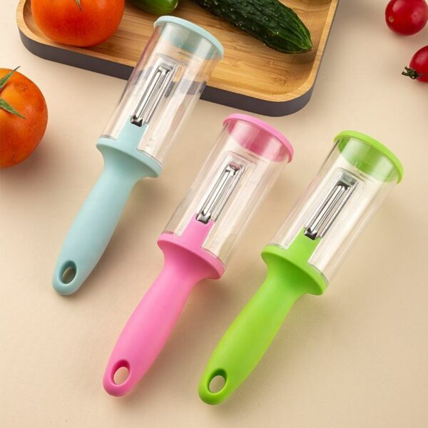 Stainless steel manual potato peeler, fruit and vegetable peeler, and storage container for kitchenware at home