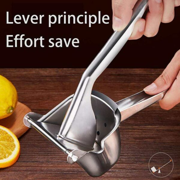 A New Manual for the Kitchen and House Stainless Juicer Made of Steel Lemon and Citrus Squeezer for Fruit and Vegetables - Image 4